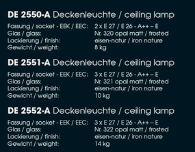 Aplica exterior design industrial din fier forjat DE 2552-A, 73cm