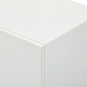 Vitrină lucioasă cu iluminare LED, 1 raft de sticlă, 45x35x160 cm, Alb