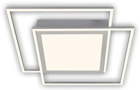 Brilo - Plafonieră LED 2xLED/16W/230V + LED/19W 51,5x51,5 cm crom mat