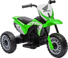 HOMCOM Motocicletă Electrică pentru Copii 6V Honda CRF450RL Licențiată Verde 3 Roți 18-36 Luni | Aosom Romania