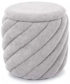 Taburet gri PELARO cu spatiu de depozitare 42x42 cm