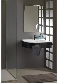 Sapho - Lavoar de colț încastrat PULSE 75x43 cm marmură/alb