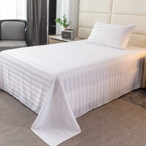 Cearsaf de hotel din microfibra 140x240 cm si husa pentru perna 50x70 cm JASMINE, alb Inchidere: Tip hotel