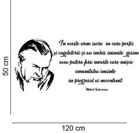 Sticker perete citat Mihail Sadoveanu