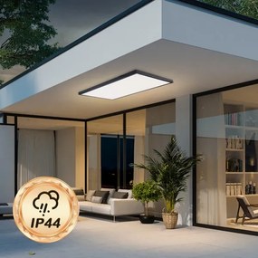 Brilagi - LED Plafonieră LED pentru baie FRAME, 96W, 230V, 120x60 cm, IP44, negru