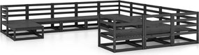 vidaXL Set mobilier de grădină, 12 piese, lemn masiv de pin