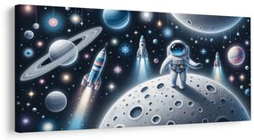 Tablou cosmonaut printre planete