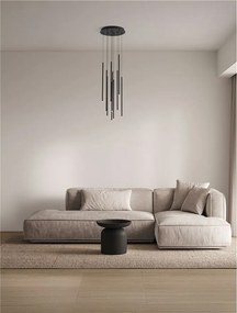 Lustra LED suspendata design minimalist STILVI 41W negru