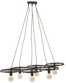 Lustra neagra din metal, 110 x 60 x 12 cm, Circle Mauro Ferreti