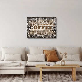 Tablou pe sticlă - Cafea (70x50 cm)