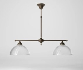 Candelabru stil neoclasic din alama si abajur ceramic Elide