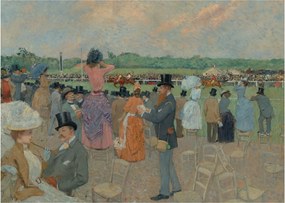 Tablou - Jean-Louis Forain, The Races at Longchamp, reproducere (70x50 cm)