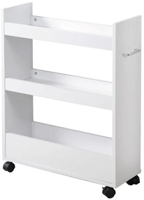 Kesper 24852 Raft pentru nișă pe roți, alb, 78 x22 x 60 cm