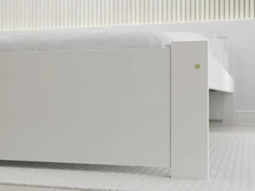 Pat dublu Culoare alb, IKAROS 180 x 200 cm Saltele: Fara saltea, Somiera pat: Cu lamele drepte