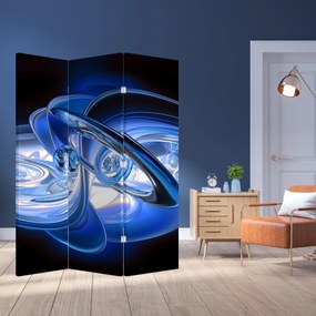 Paravan - Abstract albastru (126x170 cm)