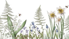 Fototapet, Bumblebee, White, Rebel Walls