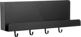 Organizator de perete cu cârlige PT LIVING Perky, negru