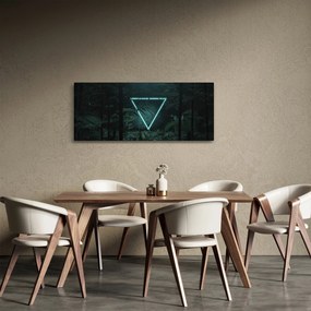 Tablou - Triunghi de neon în junglă (120x50 cm)