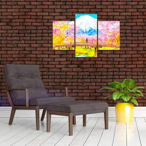 Tablou - Cuplu pictat, acuarelă (90x60 cm)