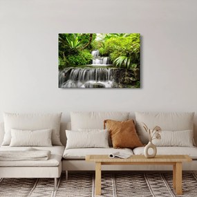 Tablou - Cascadă în pădurea tropicală (90x60 cm)