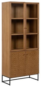 Vitrină în culoare naturală cu aspect de lemn de frasin 84,5x198 cm – Ixia