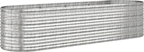 vidaXL Strat înălțat grădină 296x80x68 cm oțel galvanizat