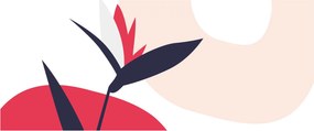 Tablou - Abstracție florală roz N⁰1 (120x50 cm)