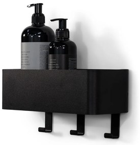 Raft pentru baie negru de montat pe perete din oțel Multi – Spinder Design