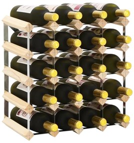 282469 vidaXL Suport sticle de vin pentru 20 sticle, lemn masiv de pin