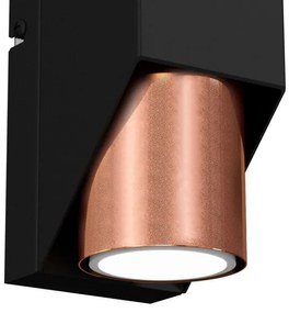 Aplică WALL 1xGU10/8W/230V neagră/cupru