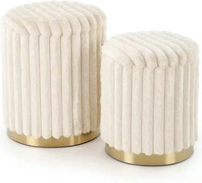 Set 2 taburete FIDO, stofa crem