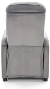Fotoliu recliner Felipe 2 velvet gri H103 cm