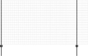 vidaXL Gard cu Stâlp Gri 1,4 x 10 m Oțel și PVC