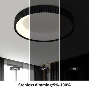 Brilagi - Plafonieră LED dimabilă FALCON MODERN LED/54W/230V 60 cm negru + telecomandă