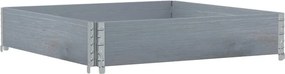 vidaXL Jardinieră de grădină, gri, 100x100 cm, lemn masiv pin
