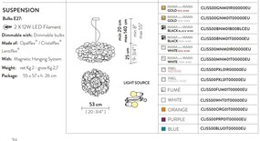 Lustra design unicat realizata manual Clizia Mama Non Mama White, 53cm