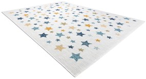 Covor SISAL COOPER Stele 22260 ecru / albastru inchis