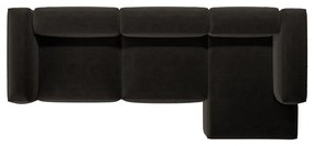 Colțar negru (cu colț pe partea dreaptă/cu șezlong) Bergamo – Cosmopolitan Design