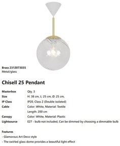 Lustra, Pendul design Art Deco Chisell 25 Brass