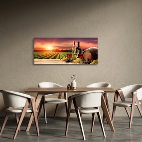 Tablou cu vie și vin (120x50 cm)