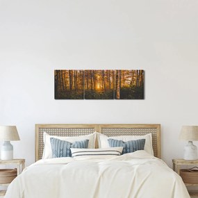 Tablou - Pădurea toamna (cu ceas) (90x30 cm)