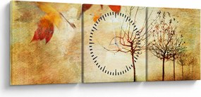 Tablou - Dispoziție de toamnă (cu ceas) (90x30 cm)