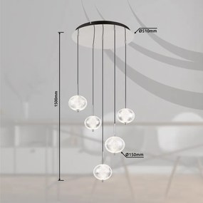 Lustra LED suspendata design modern AIDA 5L
