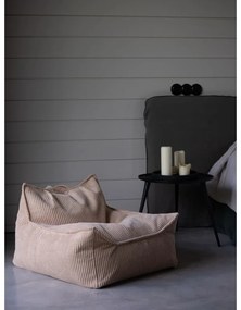 Fotoliu puf pentru copii maro deschis cu tapițerie din catifea reiată Chair – Wigiwama