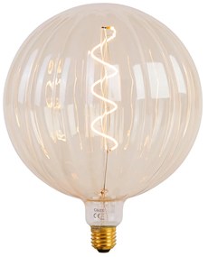 Lampă suspendată aurie 5 lumini cu LED chihlimbar reglabil - Cava Luxe