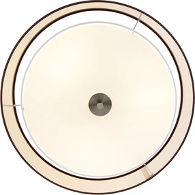 Plafonieră inteligentă maro cu alb 50 cm 3 lumini incl. 3 Wifi A60 - Drum Duo