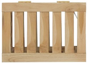 Cos de rufe, 35x25x60 cm, lemn masiv de tec 1, 35 x 25 x 60 cm