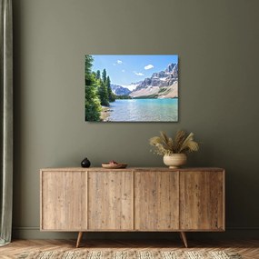 Tablou pe sticlă - Lac Alpin (70x50 cm)