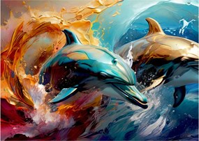 Tablou - Pictură de delfin (70x50 cm)