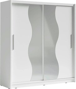 Dressing BIRGAMO TYP 1, alb, DTD laminat, cu 2 usi, 205x63x215 cm